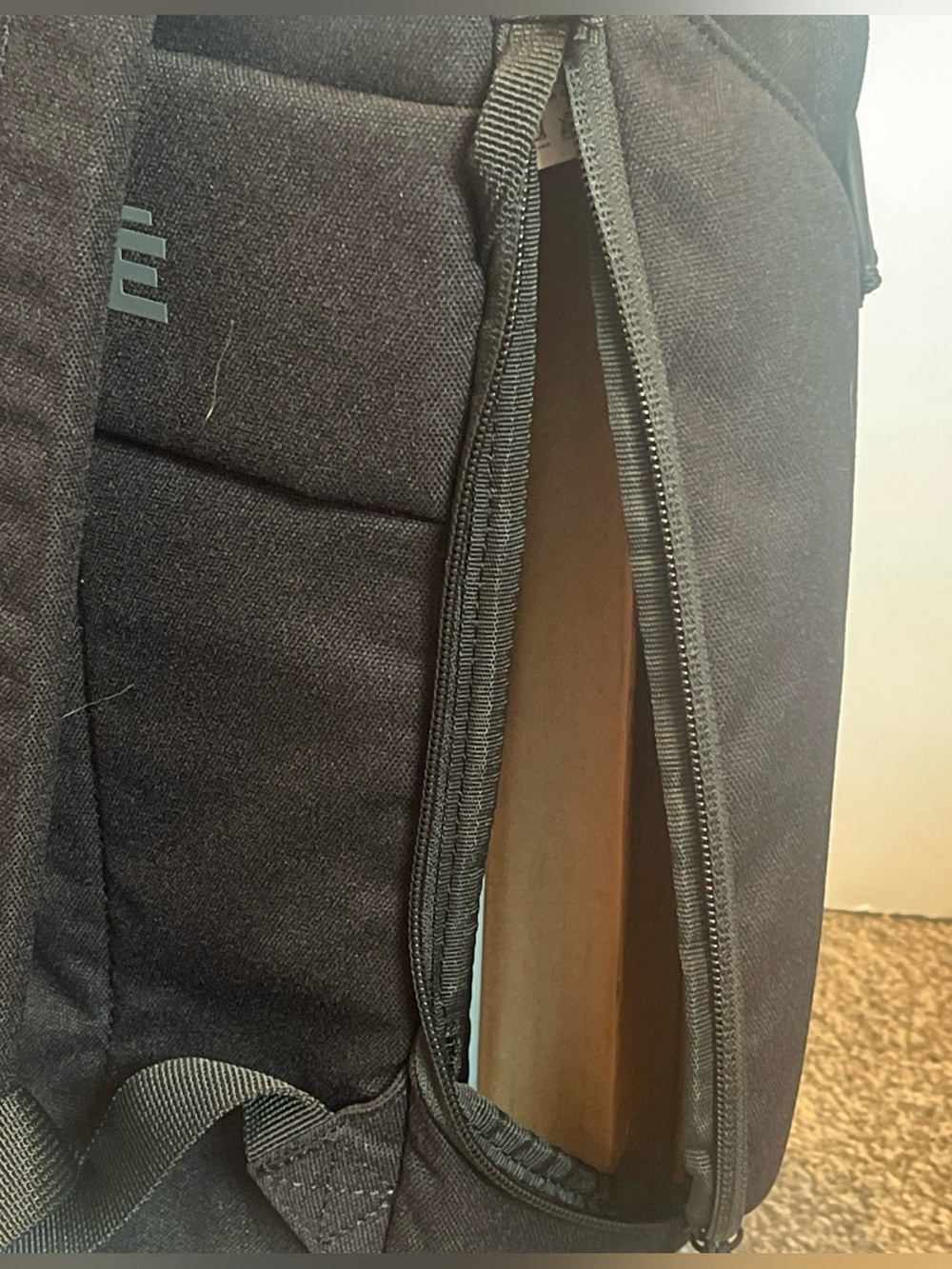 BREVITE triple black laptop school, travel, daily commuter backpack - NWT logo’d - Picture 5 of 15